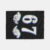 Nummer 67 Overeenkomen Zes Zeven 6 7 Meme 6-7 Hall Fleece Deken (Voorkant (Horizontaal))