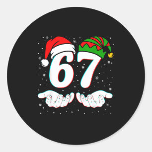Nummer 67 Overeenkomen Zes Zeven 6 7 Meme 6-7 Kers Ronde Sticker