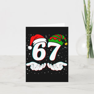 Nummer 67 Overeenkomende Zes Zeven 6 7 Meme 6-7 Ke Kaart