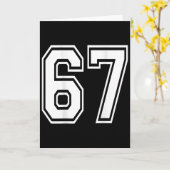 Nummer 67 Sporter Nummer Ck Van Shirt Alleen  Kaart (Gele Bloem)