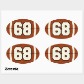 Nummer 68 Football Sticker (Vel)