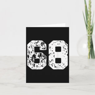 Nummer 68 Wit Beste Clic College Stijl Verjaardag Kaart