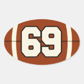 Nummer 69 Football Sticker (Voorkant)