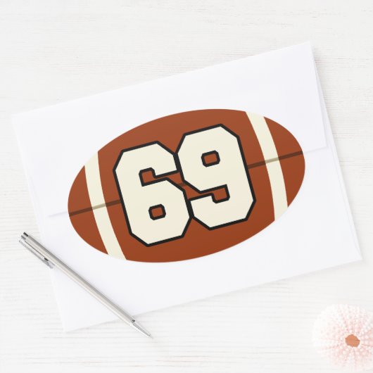 Nummer 69 Football Sticker (Envelop)