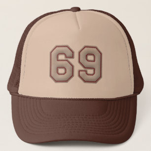 Nummer 69 met Cool Baseball Stitches Kijk Trucker Pet