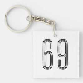 Nummer 69 Wifey/Husby Custom Bride, Verloofd Gift Sleutelhanger