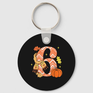 Nummer 6 67 Herfst Autumn Pompoen Meme Grappig Zes Sleutelhanger