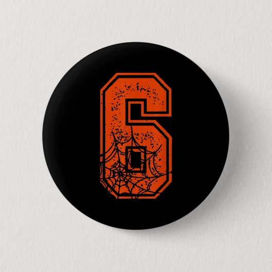 Nummer 6 67 Meme Halloween Pompoen Kostuum Matchin Ronde Button 5,7 Cm (Voorkant)
