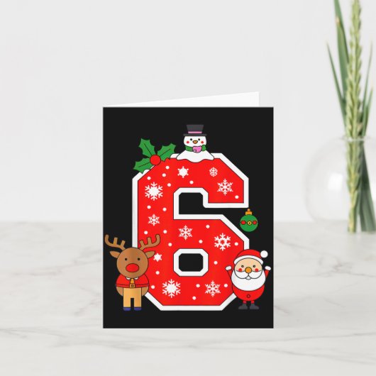 Nummer 6 67 Meme Koppel Pyjama Kerst Matching Kaart (Voorkant)