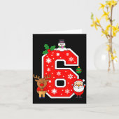 Nummer 6 67 Meme Koppel Pyjama Kerst Matching Kaart (Gele Bloem)