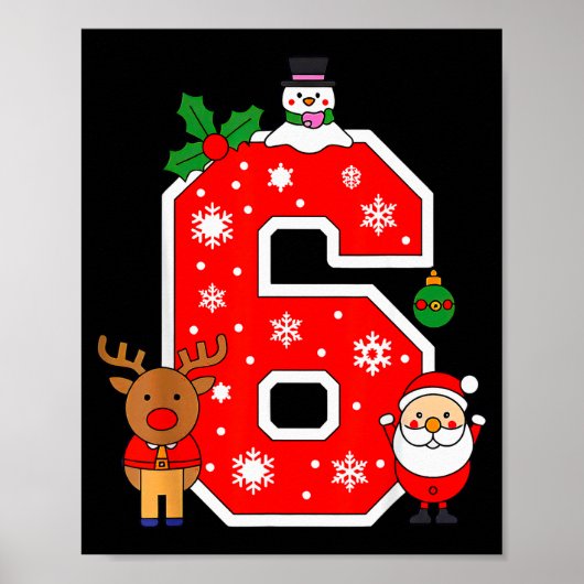 Nummer 6 67 Meme Koppel Pyjama Kerst Matching Poster (Voorkant)