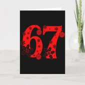 Nummer 6 7 Grappige Meme Zin 67 Zes Zeven Kerstmis Kaart (Voorkant)