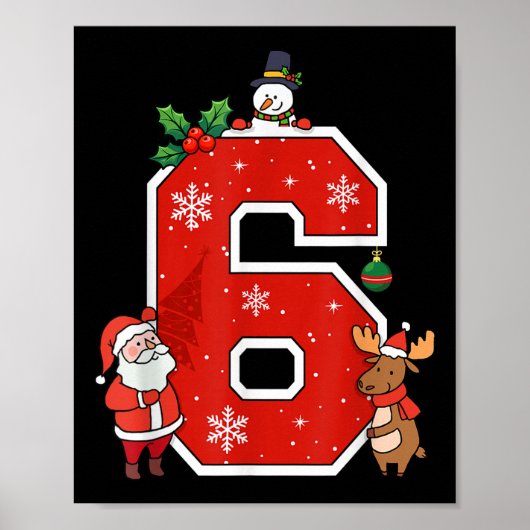 Nummer 6 7 Meme 67 Couple Pyjama Kerst Match Poster (Voorkant)