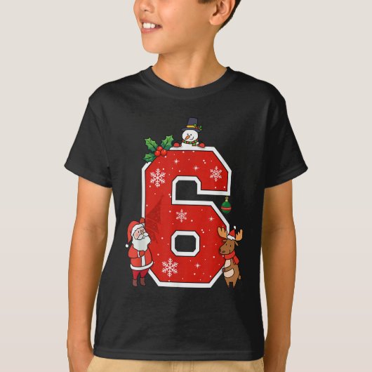 Nummer 6 7 Meme 67 Couple Pyjama's Kerst Matchi T-shirt (Voorkant)