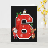 Nummer 6 7 Meme 67 Koppel Pyjama Kerst Matchi Kaart (Gele Bloem)
