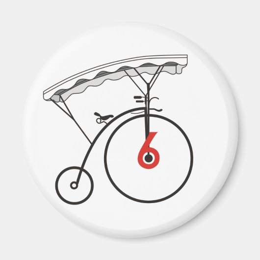 Nummer 6-badge magneet (Voorkant)