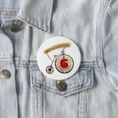 Nummer 6-badge ronde button 7,6 cm (In situ)