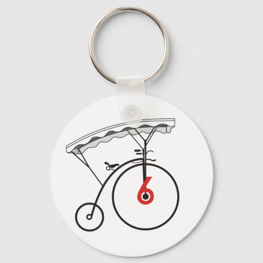 Nummer 6-badge Sleutelhanger (Voorkant)