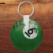 NUMMER 6 BILLIARTS BALL - ERODED STIJL SLEUTELHANGER (Voorkant)