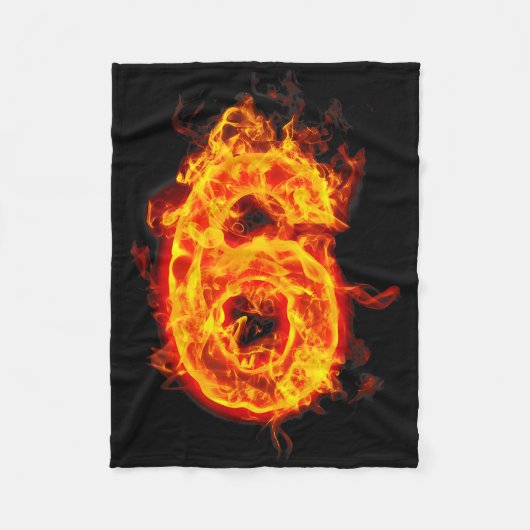 Nummer 6 Fire Ice Nummer Zes Zeven Meme 67 Alpha S Fleece Deken (Voorkant)