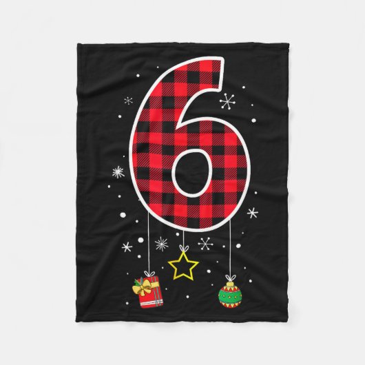 Nummer 6 Grappige Meme Zin 6 7 Zes Zeven Kerstmis Fleece Deken (Voorkant)