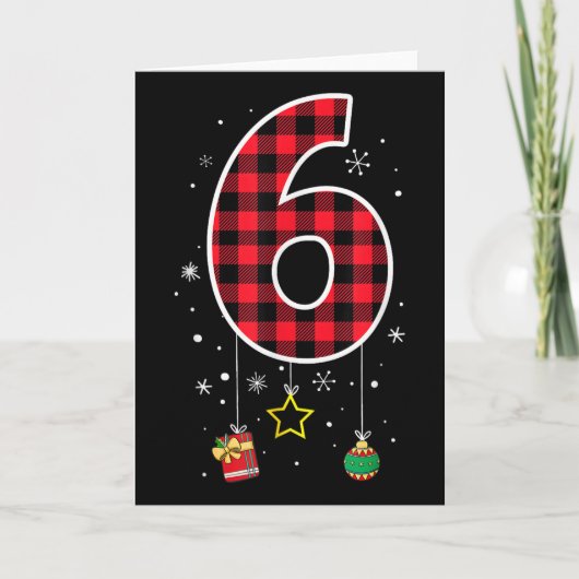 Nummer 6 Grappige Meme Zin 6 7 Zes Zeven Kerstmis Kaart (Voorkant)