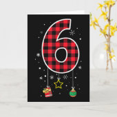 Nummer 6 Grappige Meme Zin 6 7 Zes Zeven Kerstmis Kaart (Gele Bloem)