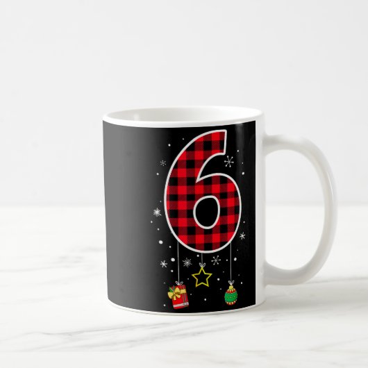 Nummer 6 Grappige Meme Zin 6 7 Zes Zeven Kerstmis Koffiemok (Rechts)