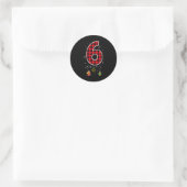 Nummer 6 Grappige Meme Zin 6 7 Zes Zeven Kerstmis Ronde Sticker (Tas)