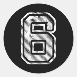 Nummer 6 Grappige Overeenkomstige 67 Meme Hallowee Ronde Sticker
