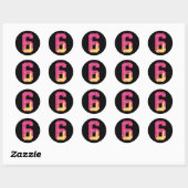 Nummer 6 Ijsdruppel 67 Meme Koppel Halloween C Ronde Sticker (Vel)