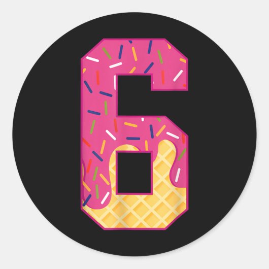 Nummer 6 Ijsdruppel 67 Meme Koppel Halloween C Ronde Sticker (Voorkant)