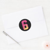Nummer 6 Ijsdruppel 67 Meme Koppel Halloween C Ronde Sticker (Envelop)