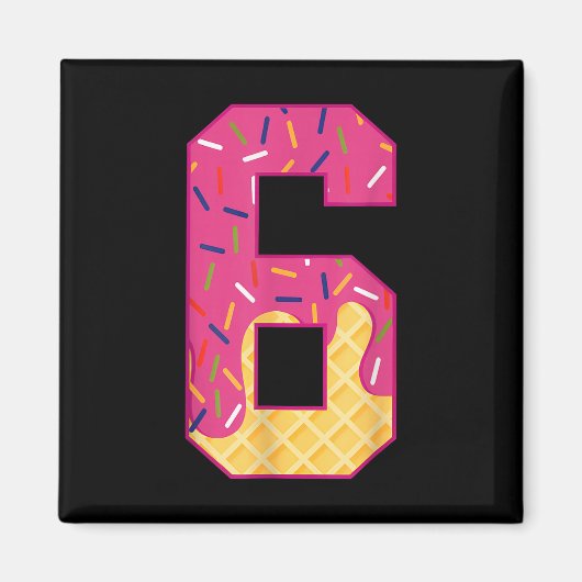 Nummer 6 Ijsje Drip 67 Meme Koppel Halloween C Magneet (Voorkant)