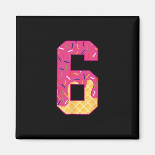 Nummer 6 Ijsje Drip 67 Meme Koppel Halloween C Magneet (Voorkant)