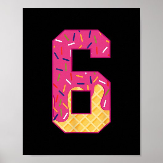 Nummer 6 Ijsje Drip 67 Meme Koppel Halloween C Poster (Voorkant)