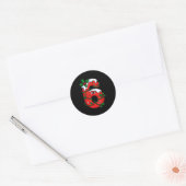 Nummer 6 Kerstman Kostuum Meme Kerst Overeenkomend Ronde Sticker (Envelop)