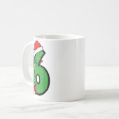 Nummer 6 Kerstmis 6 7 Matching 67 Meme Mannen Vrou Koffiemok (Voorkant links)