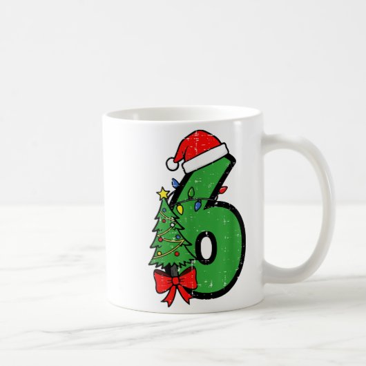 Nummer 6 Kerstmis 6 7 Matching 67 Meme Mannen Vrou Koffiemok (Rechts)