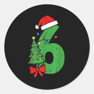 Nummer 6 Kerstmis 6 7 Passend 67 Meme Mannen Vrouw Ronde Sticker