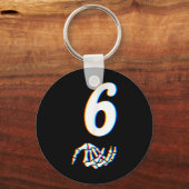 Nummer 6 Komt overeen met 67 Meme Skelet Hand Hall Sleutelhanger (Voorkant)