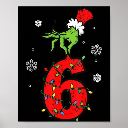 Nummer 6 Matching 67 Meme 6 7 Kerst Jongens Jeugd Poster (Voorkant)
