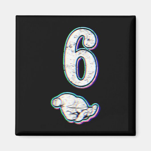 Nummer 6 Matching 67 Meme Halloween Kostuum Heren  Magneet (Voorkant)