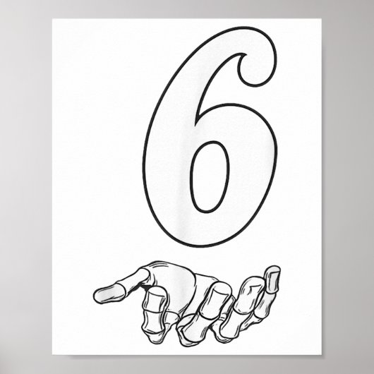 Nummer 6 Matching 67 Meme Halloween Kostuum Heren  Poster (Voorkant)