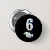 Nummer 6 Matching 67 Meme Halloween Kostuum Heren  Ronde Button 5,7 Cm (Voorkant /achterkant)