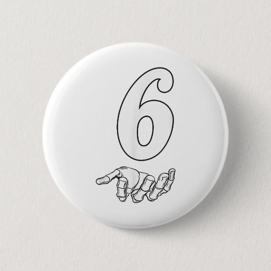 Nummer 6 Matching 67 Meme Halloween Kostuum Heren Ronde Button 5,7 Cm (Voorkant)