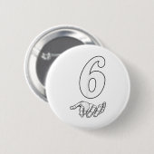 Nummer 6 Matching 67 Meme Halloween Kostuum Heren Ronde Button 5,7 Cm (Voorkant /achterkant)