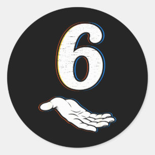 Nummer 6 Matching 67 Meme Halloween Kostuum Heren Ronde Sticker