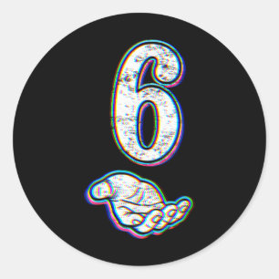 Nummer 6 Matching 67 Meme Halloween Kostuum Heren  Ronde Sticker