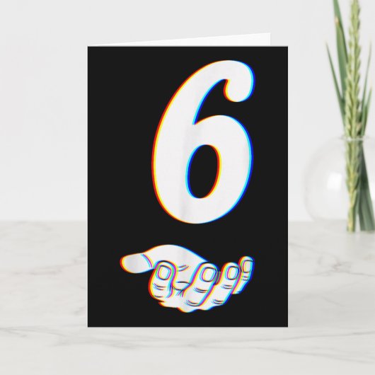 Nummer 6 Matching 67 Meme Halloween Kostuum Mannen Kaart (Voorkant)